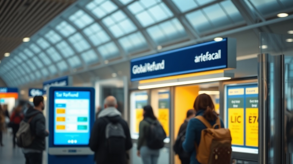 Frankfurt airport tax refund Global Blue kiosk offline manual queue