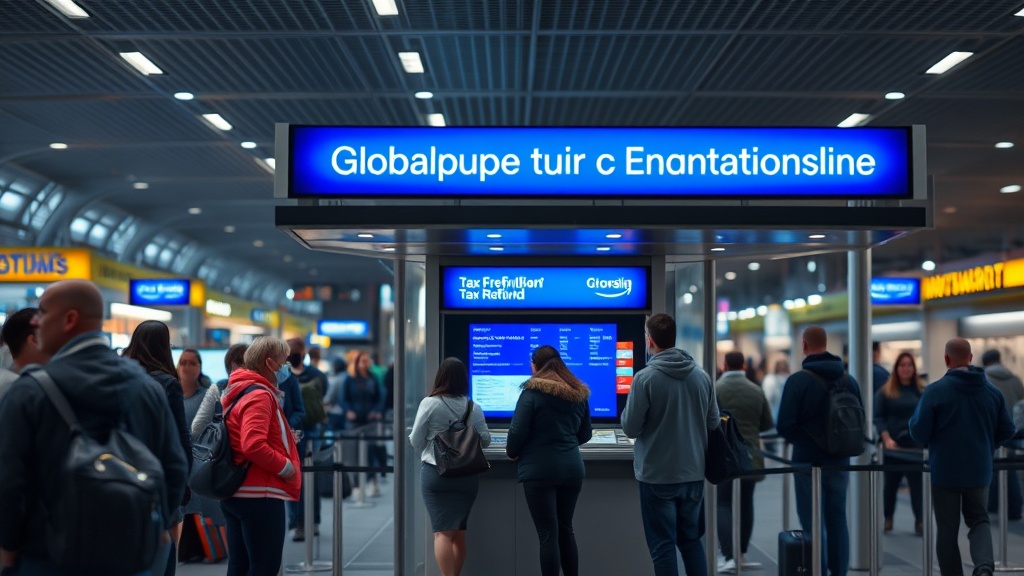 Frankfurt airport tax refund Global Blue kiosk offline manual queue