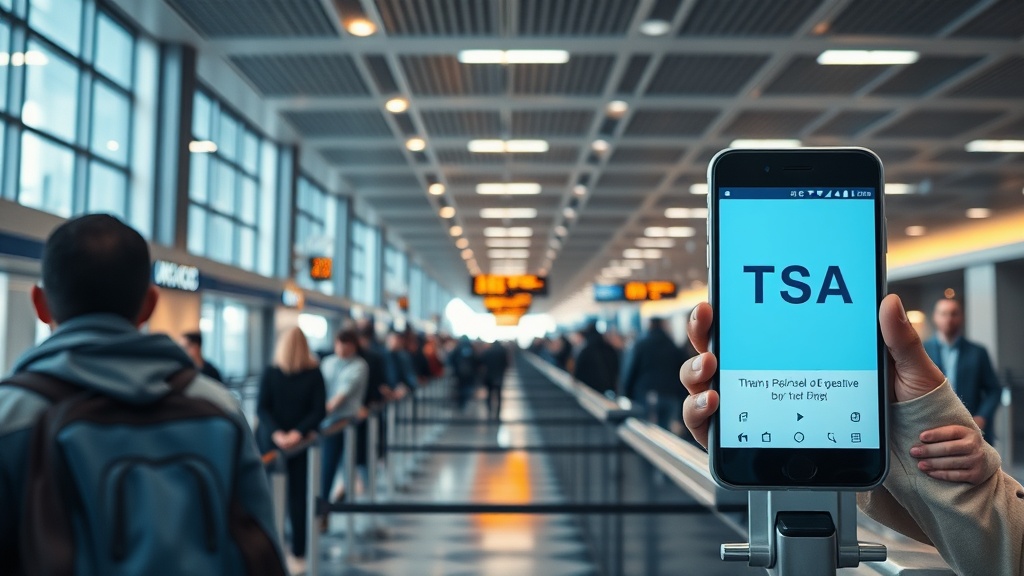 Newark airport Terminal B security line actual vs TSA app