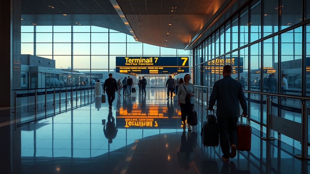 LAX Tom Bradley (TBIT) to Terminal 7 airside walk time