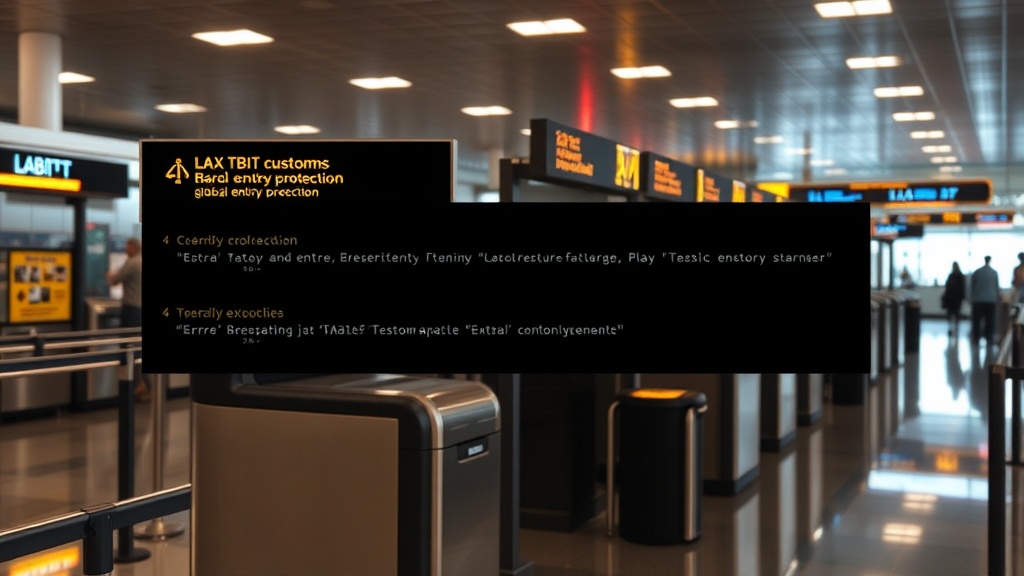 LAX TBIT customs and border protection global entry kiosk errors