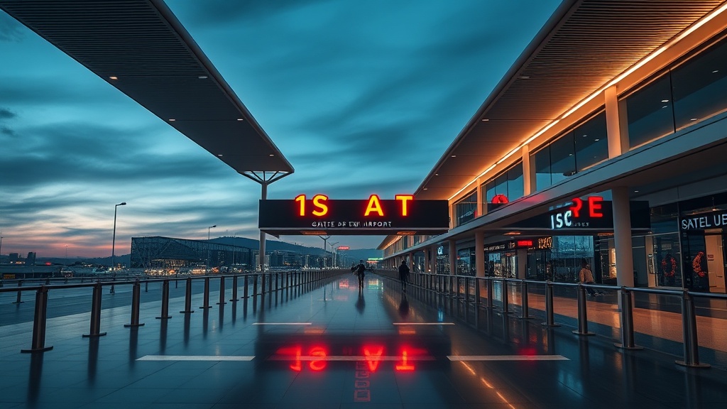 IST Istanbul New Airport walking distance gate A to F