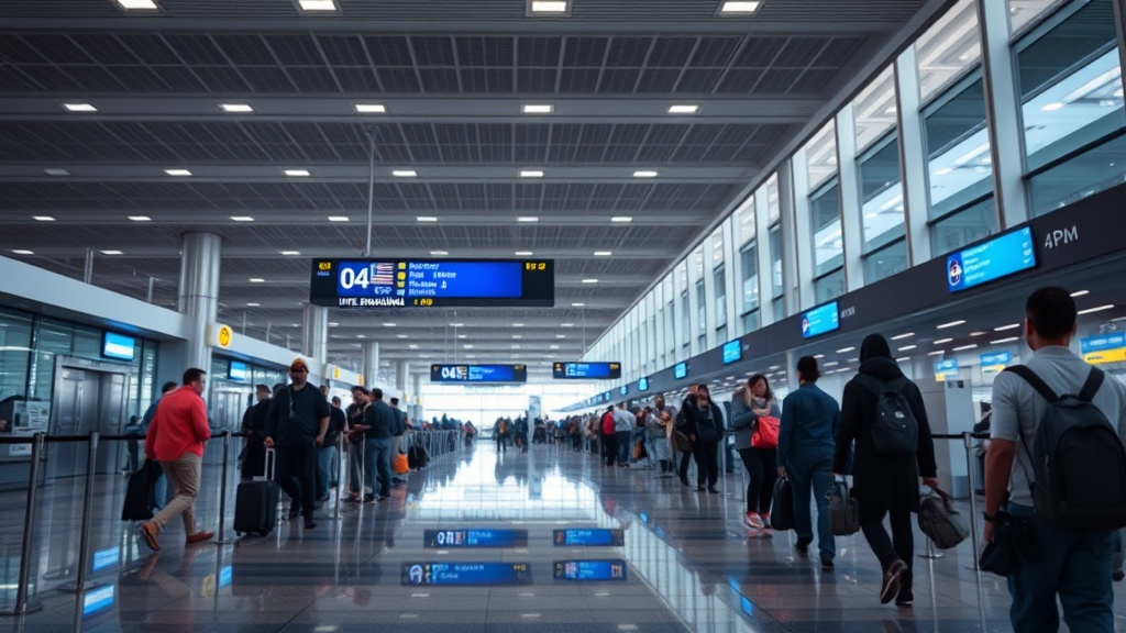 JFK Terminal 4 international arrivals immigration queue 3 PM
