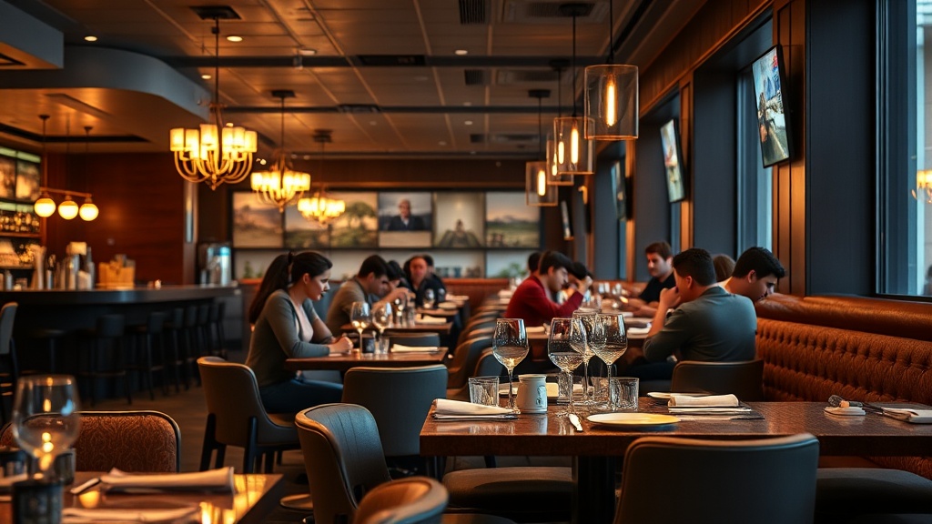 EWR Polaris Lounge Newark dining room wait time dinner rush