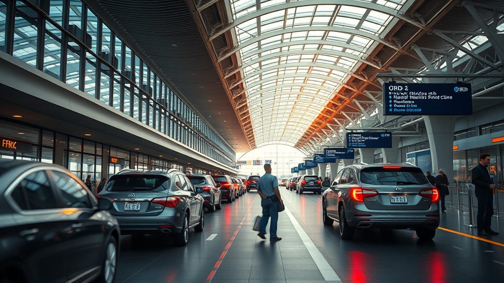 ORD rideshare pickup terminal 2 vs terminal 5 wait time difference