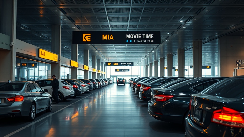 Miami airport rental car center MIA mover actual walk time