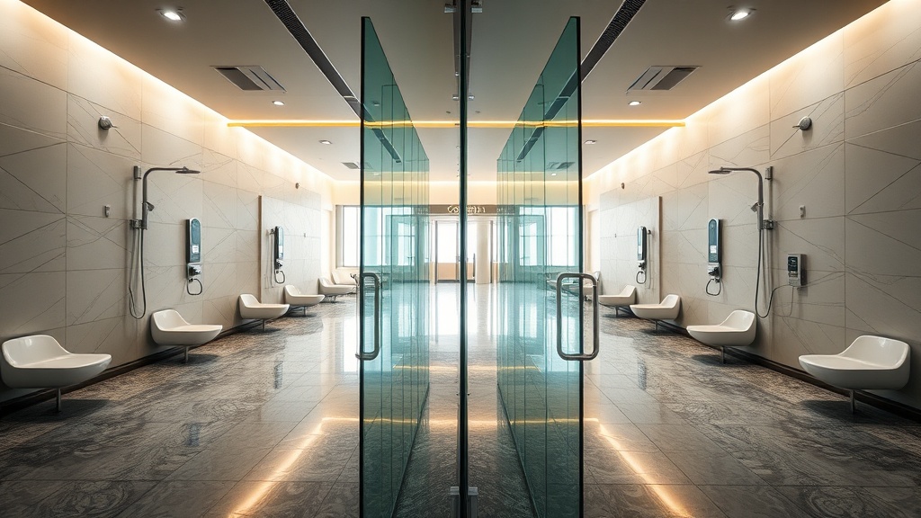 DOH Al Mourjan lounge south vs north shower wait comparison