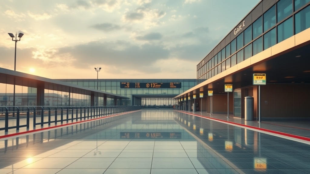 IST Istanbul New Airport walking distance gate A to F